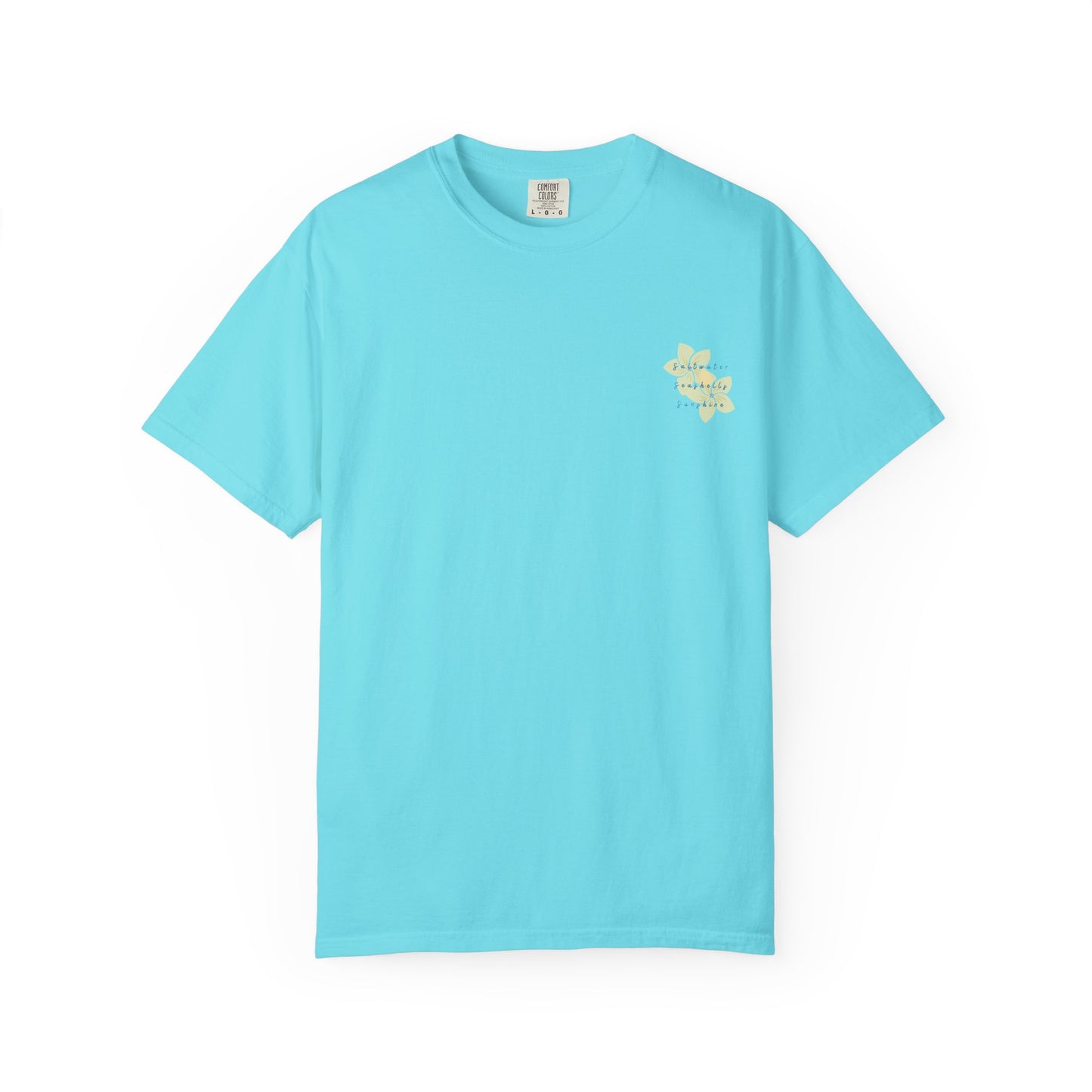 "Saltwater, Seashells, Sunshine" Garment-Dyed T-Shirt l Coastal Vibes, Relaxed Fit, Beachwear