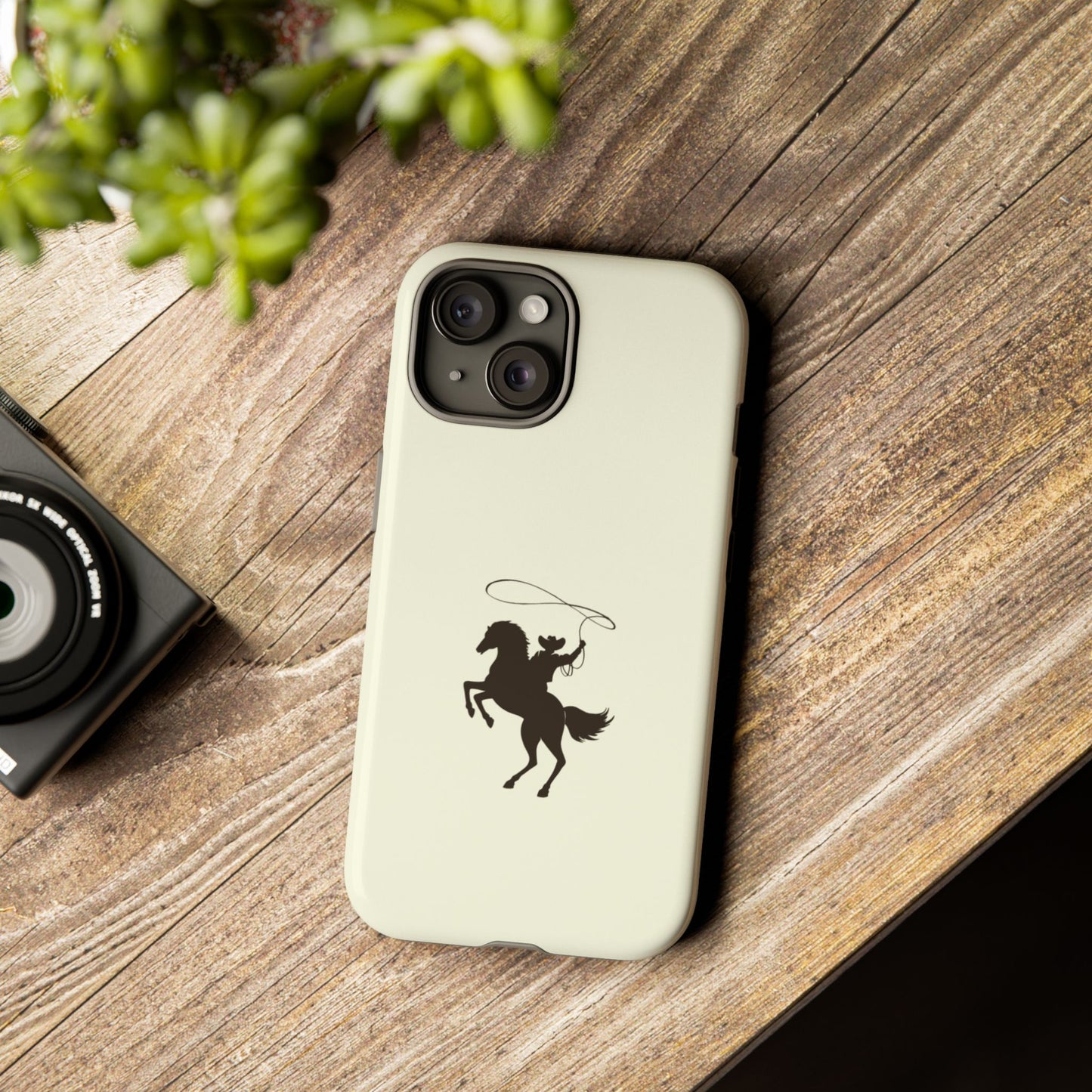 iPHONE Western Horse Rider Phone Case l Durable Phone Cover, Cowboy Style, Tough Case