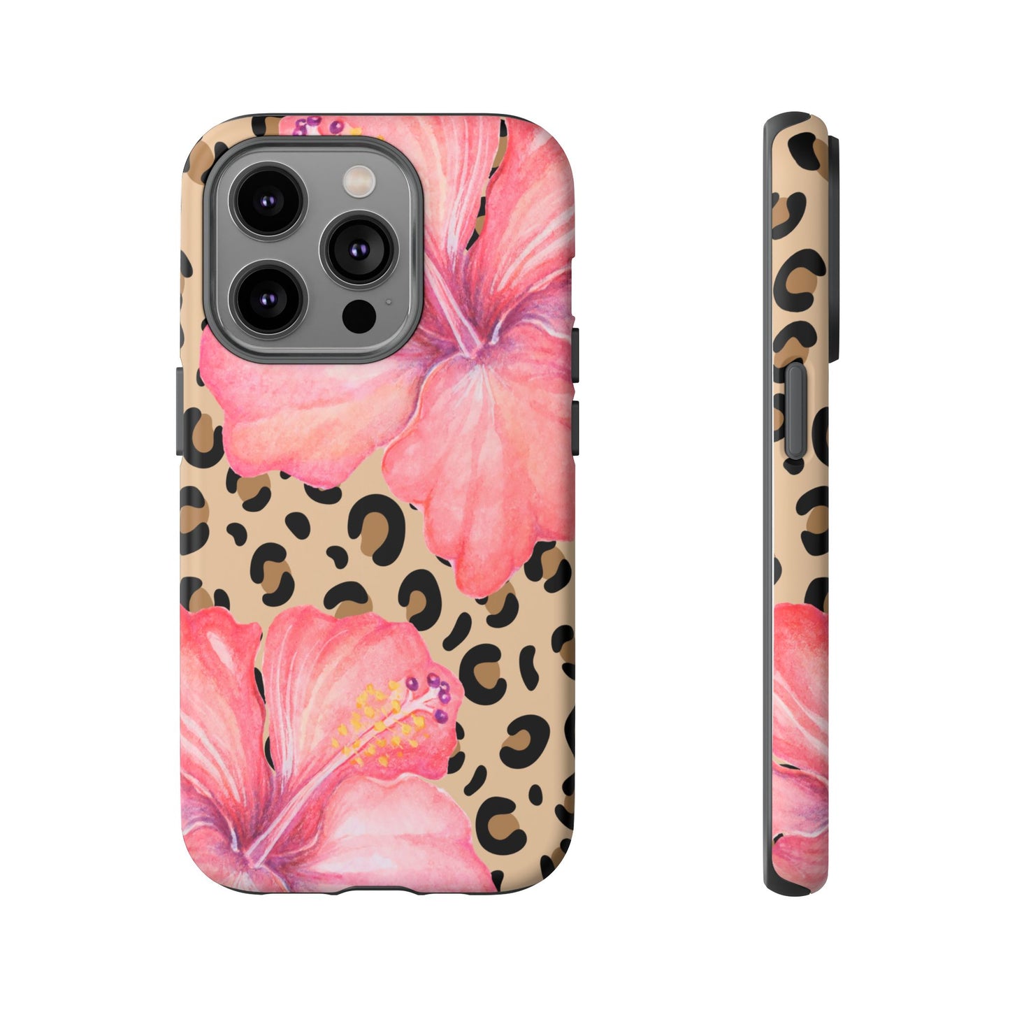 Leopard and Hibiscus iPHONE Tough Cases l Perfect for the Summer