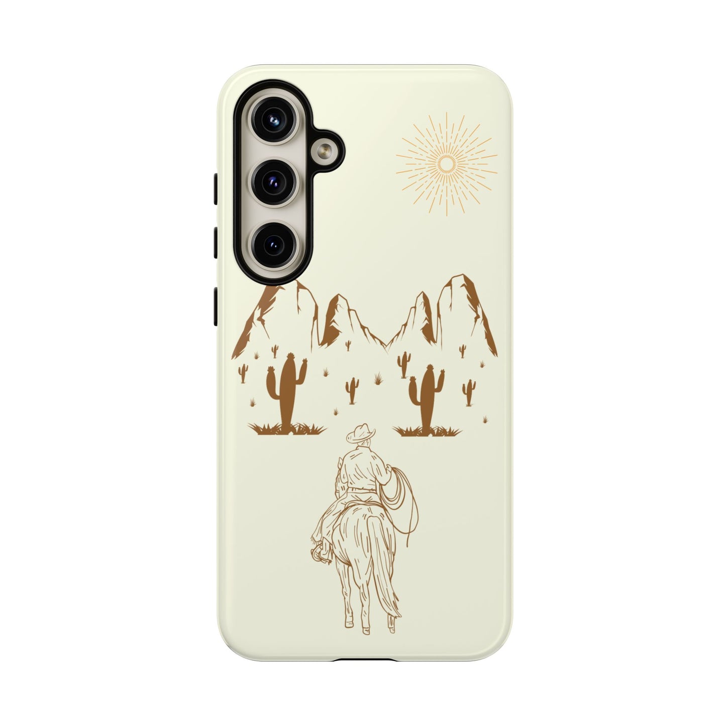 SAMSUNG Cowboy Riding into the Sunset Tough Phone Case