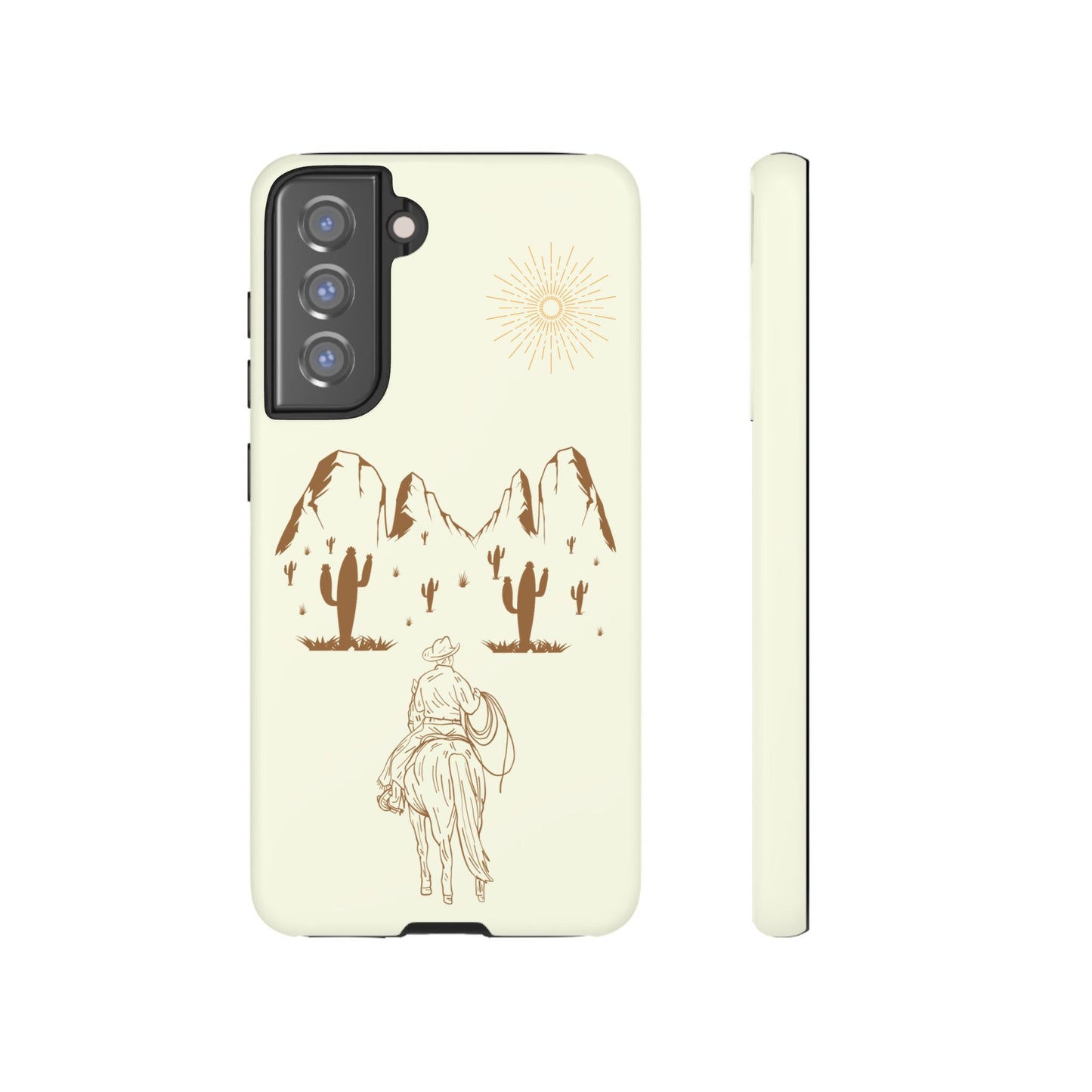 SAMSUNG Cowboy Riding into the Sunset Tough Phone Case