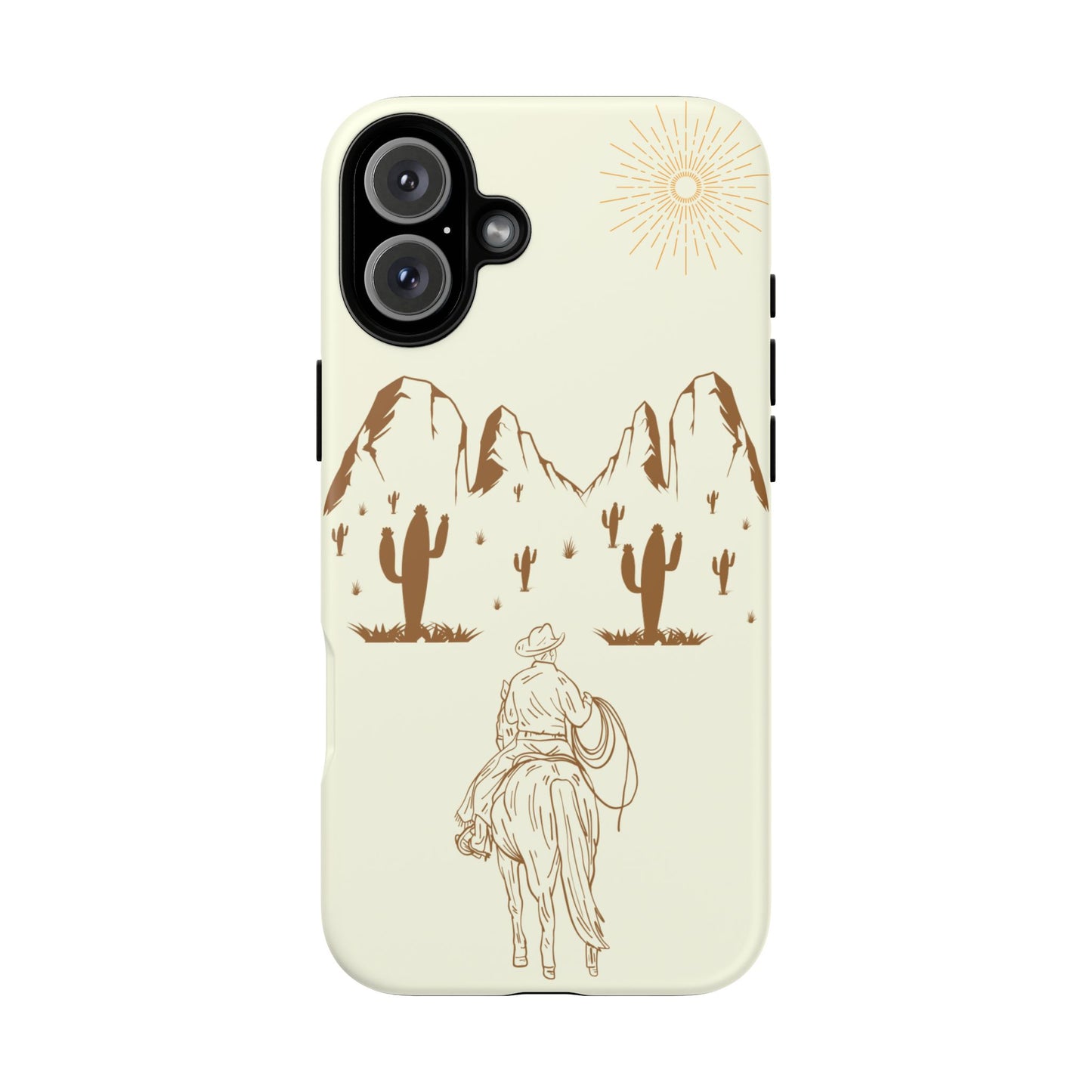 iPHONE Cowboy Riding into the Sunset Tough Phone Case