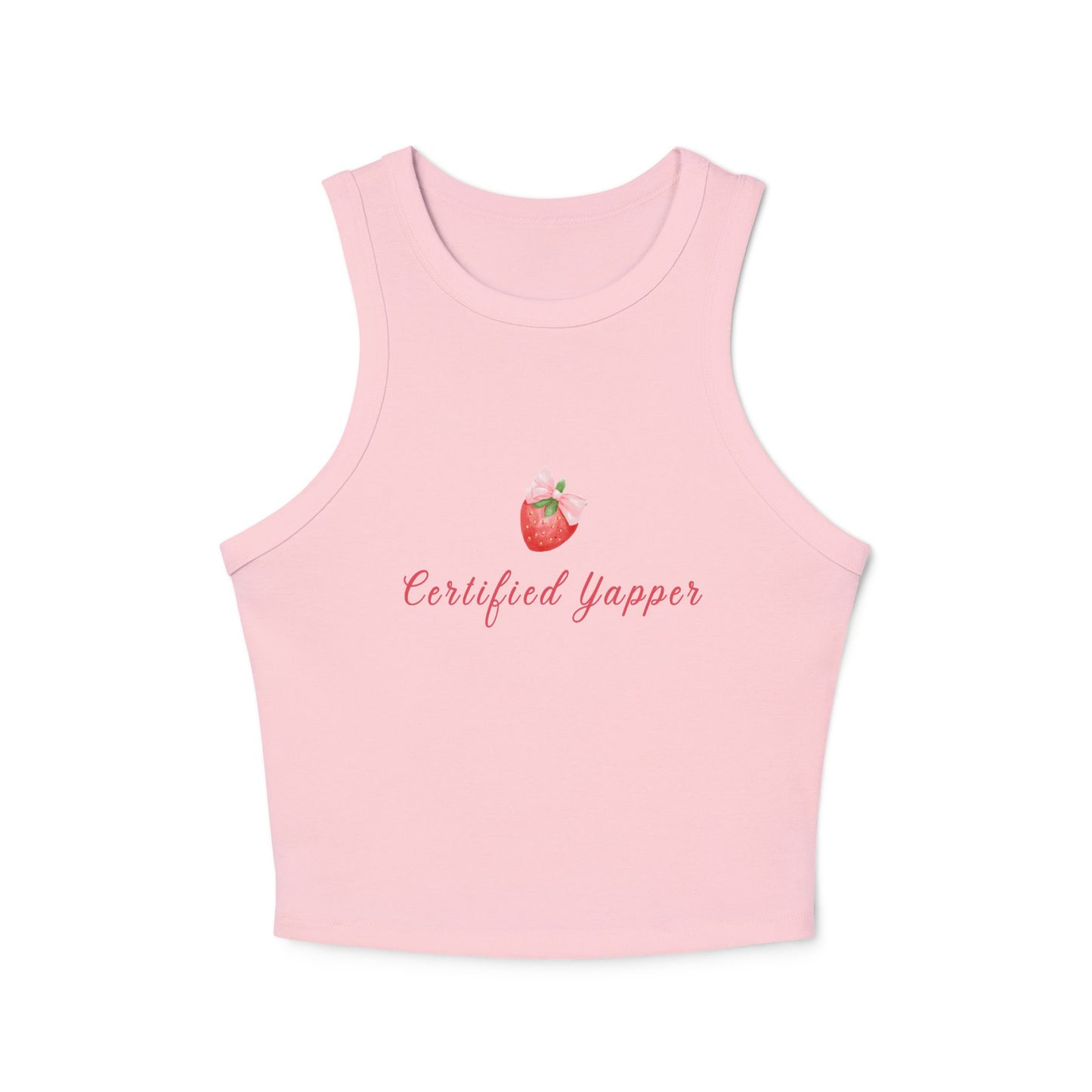 Certified Yapper Women's Micro Rib Racer Tank Top - Trendy and Fun