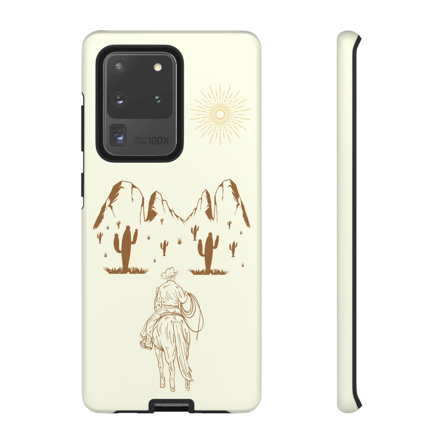 SAMSUNG Cowboy Riding into the Sunset Tough Phone Case