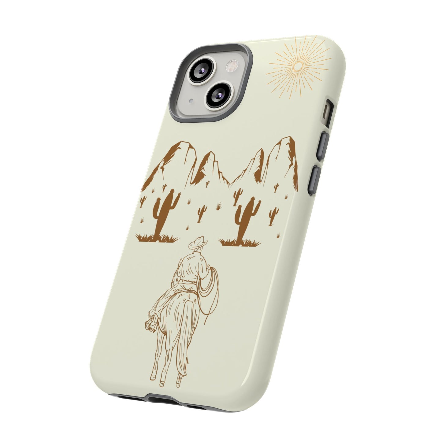 iPHONE Cowboy Riding into the Sunset Tough Phone Case