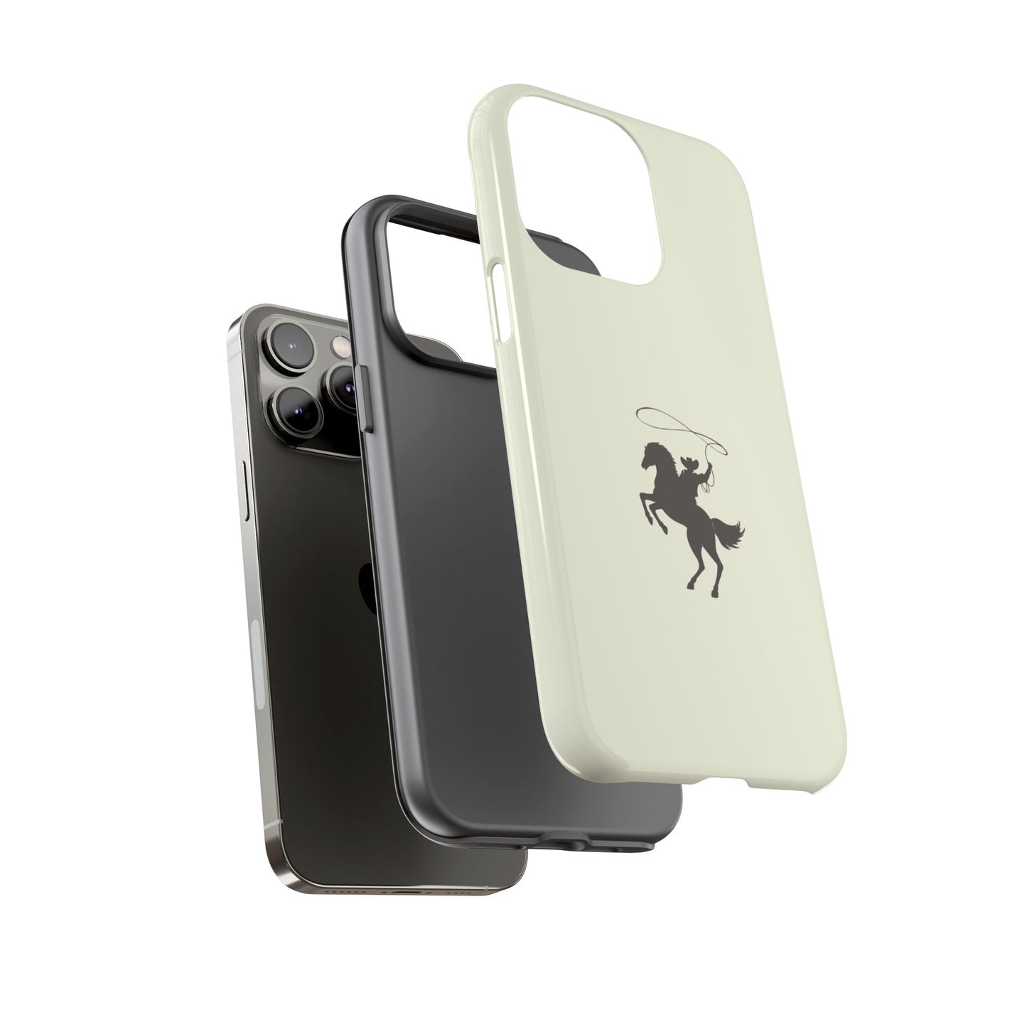iPHONE Western Horse Rider Phone Case l Durable Phone Cover, Cowboy Style, Tough Case