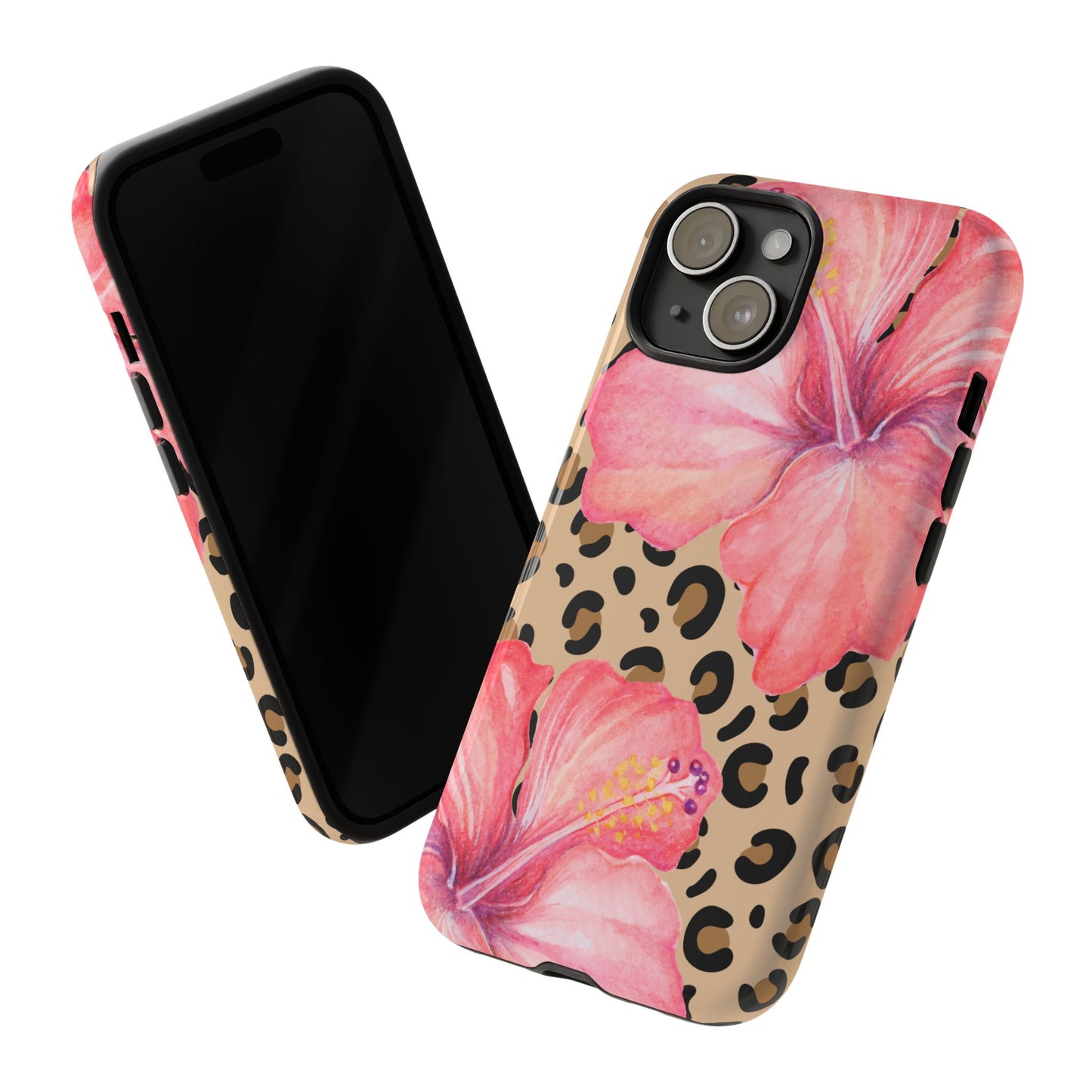 Leopard and Hibiscus iPHONE Tough Cases l Perfect for the Summer