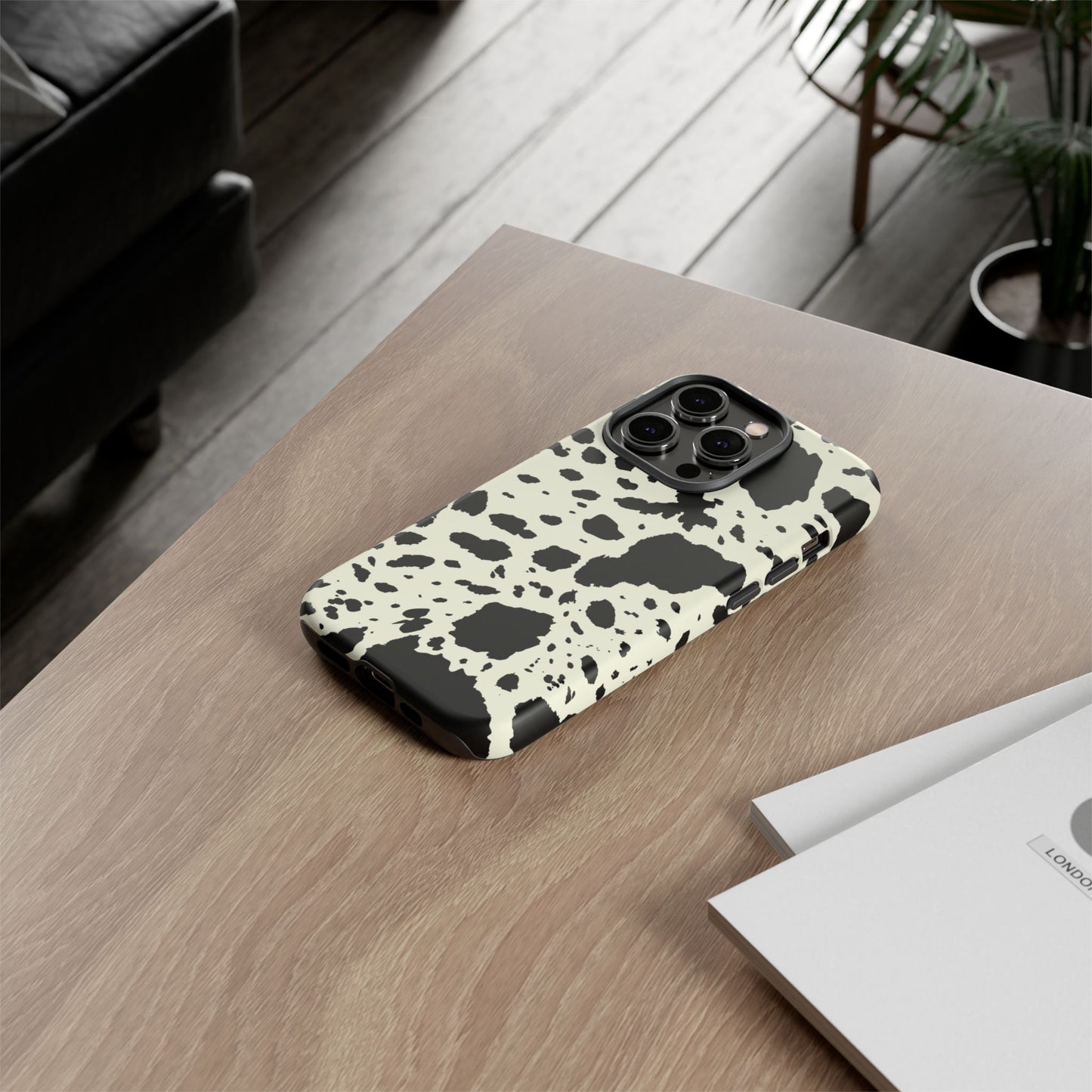 iPHONE Cow Print Tough Phone Cases l Durable Protection