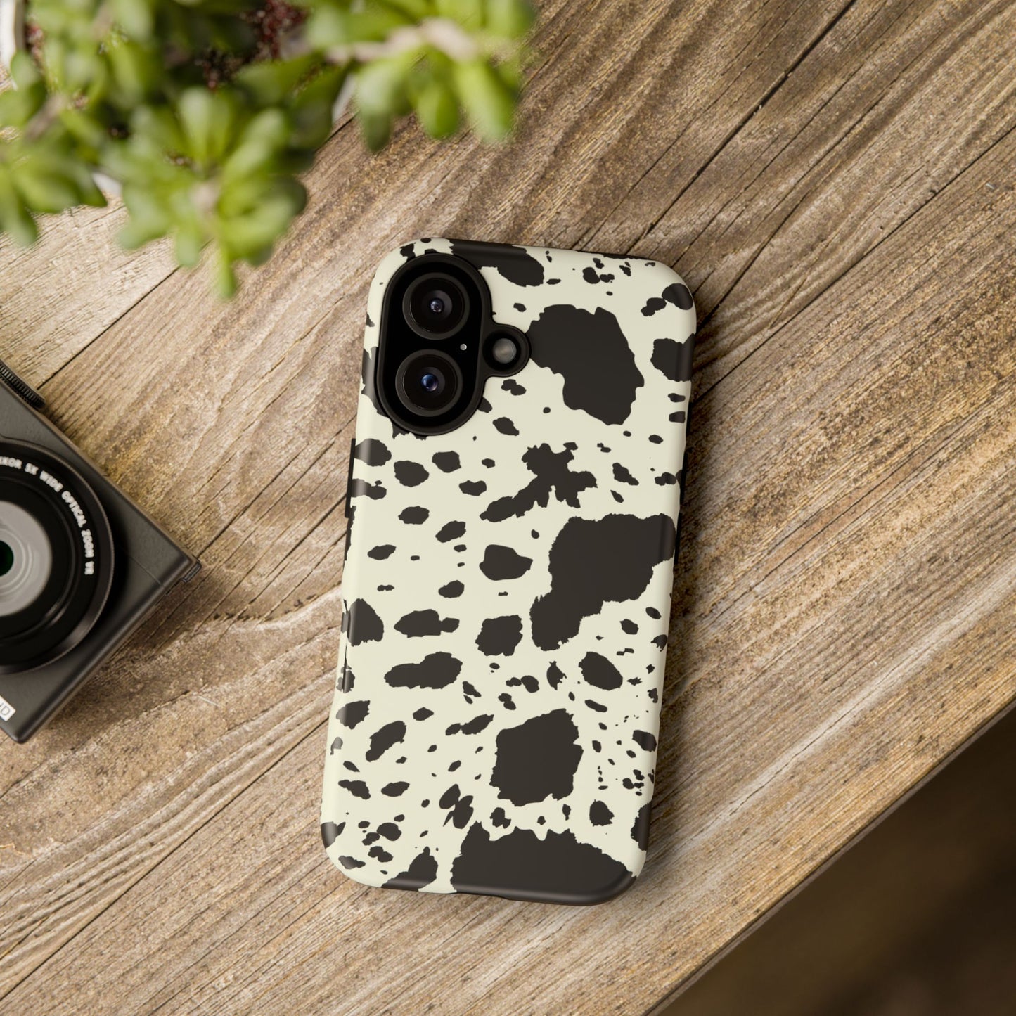 iPHONE Cow Print Tough Phone Cases l Durable Protection