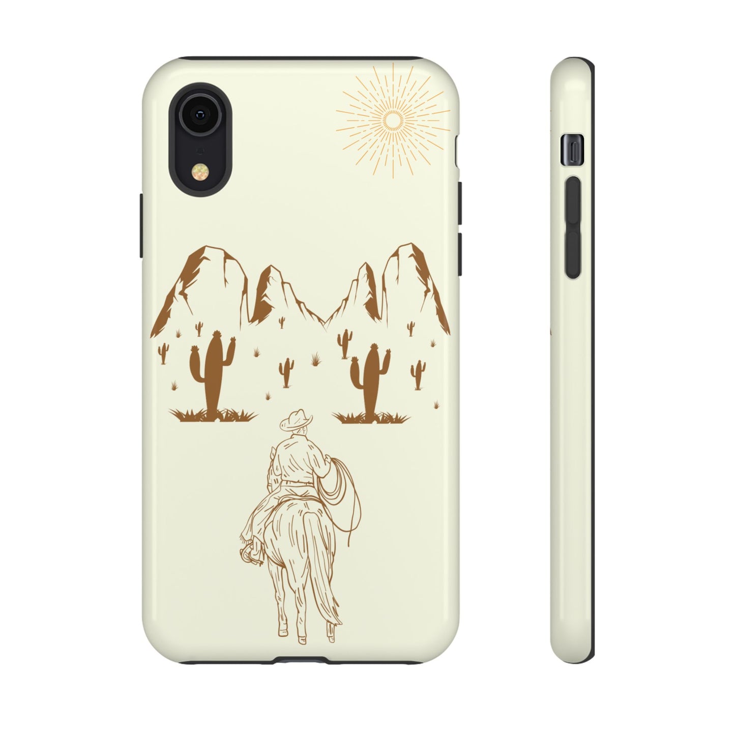 iPHONE Cowboy Riding into the Sunset Tough Phone Case