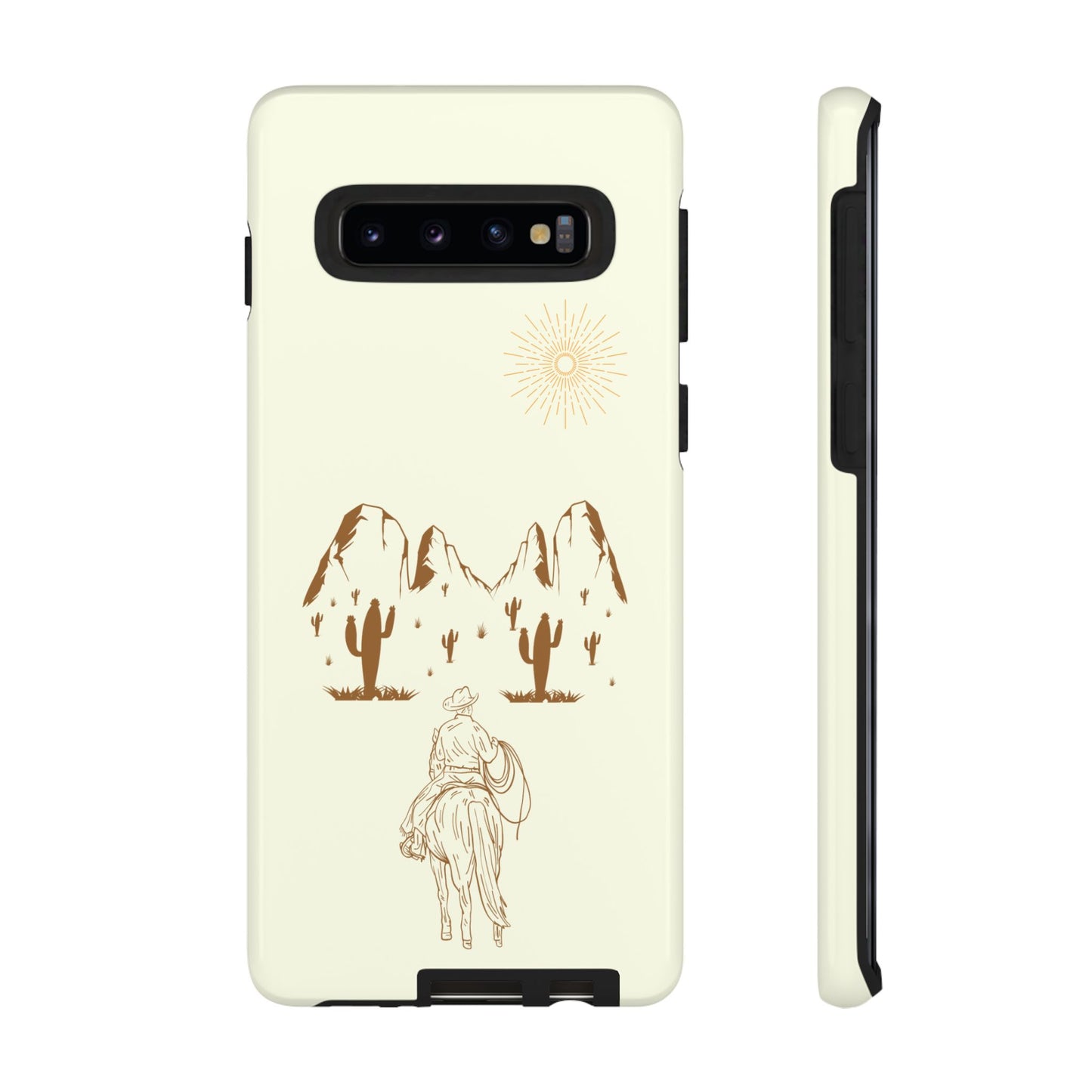 SAMSUNG Cowboy Riding into the Sunset Tough Phone Case