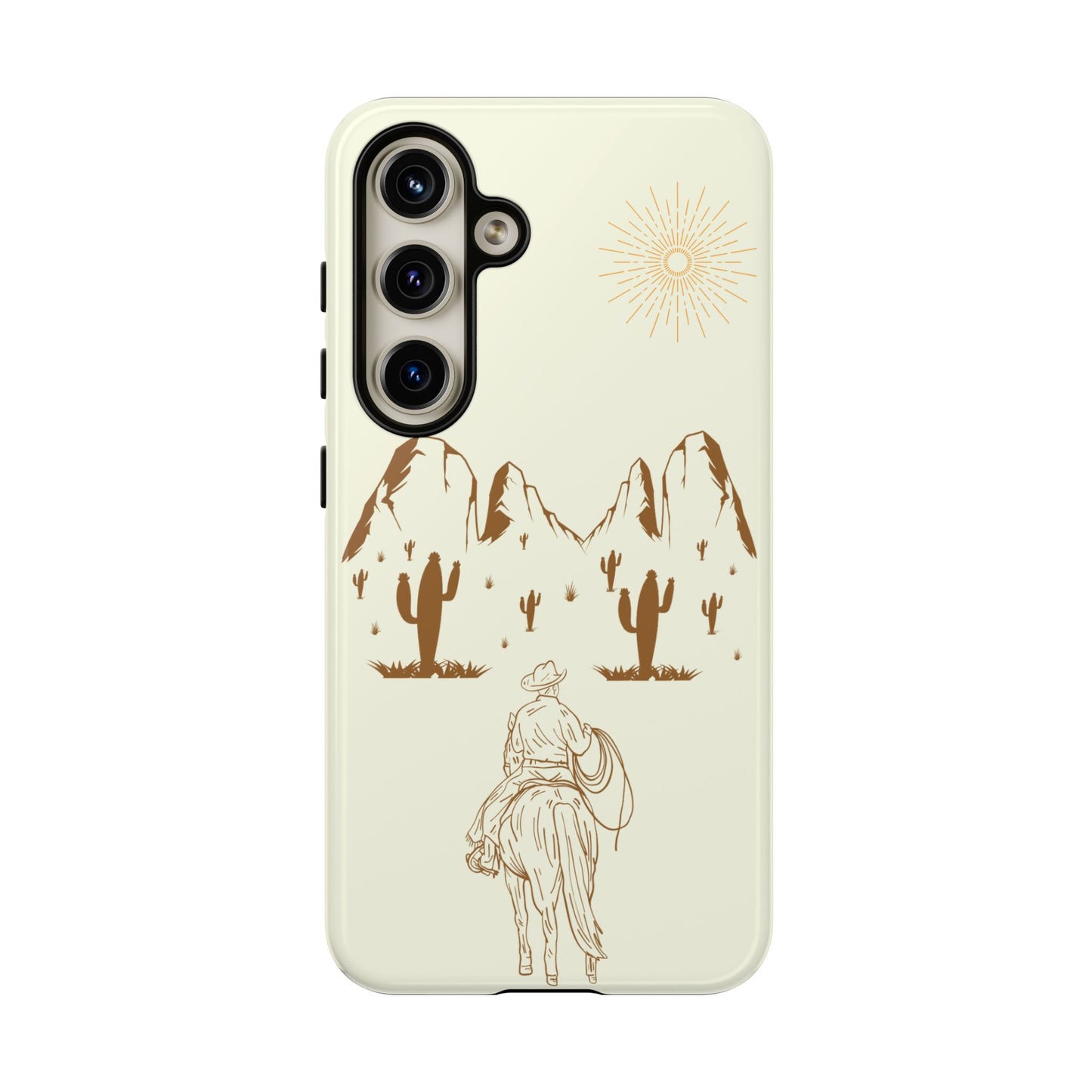 SAMSUNG Cowboy Riding into the Sunset Tough Phone Case