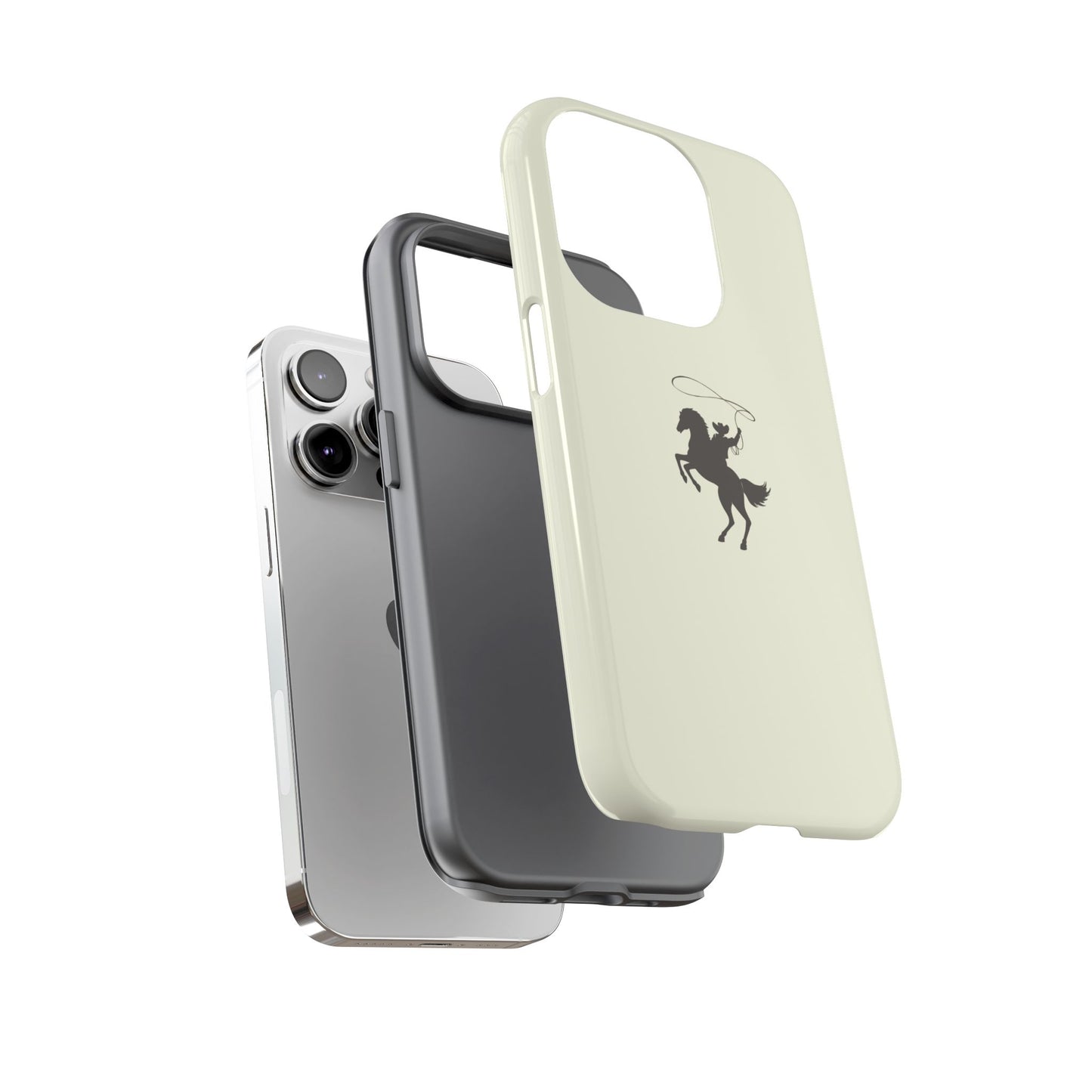 iPHONE Western Horse Rider Phone Case l Durable Phone Cover, Cowboy Style, Tough Case