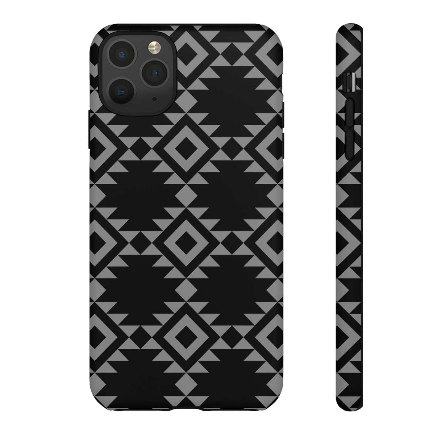 iPHONE Tribal Pattern Black and Grey Tough Phone Case | MADE FOR HIM AND HER
