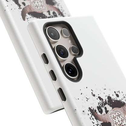 SAMSUNG Bull Skull with Cow Print Tough Phone Case l Gift for Him, Western Style
