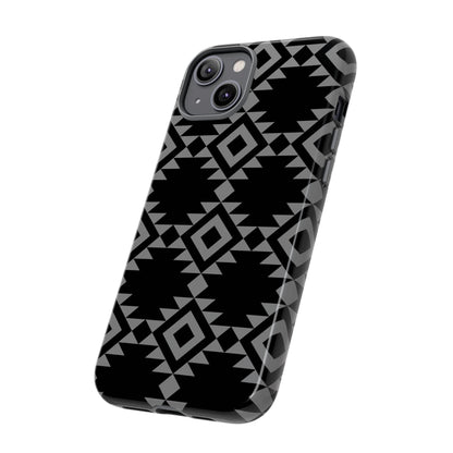 iPHONE Tribal Pattern Black and Grey Tough Phone Case | MADE FOR HIM AND HER