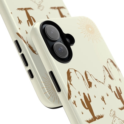 iPHONE Cowboy Riding into the Sunset Tough Phone Case