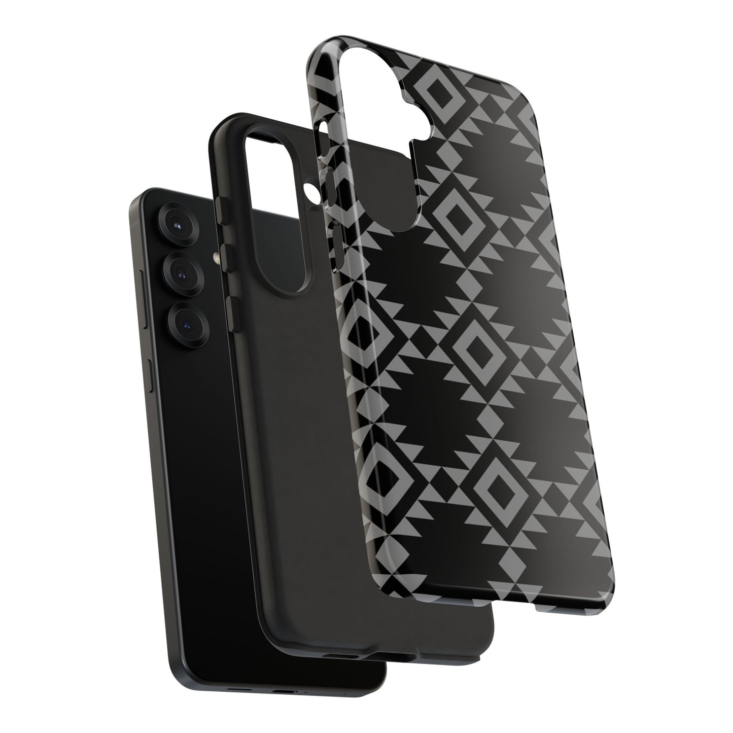 SAMSUNG Tribal Pattern Black and Grey Tough Phone Case | MADE FOR HIM AND HER