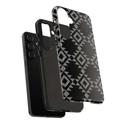 SAMSUNG Tribal Pattern Black and Grey Tough Phone Case | MADE FOR HIM AND HER