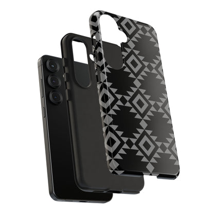 SAMSUNG Tribal Pattern Black and Grey Tough Phone Case | MADE FOR HIM AND HER