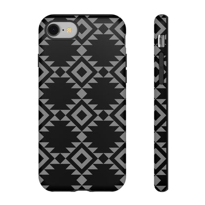 iPHONE Tribal Pattern Black and Grey Tough Phone Case | MADE FOR HIM AND HER