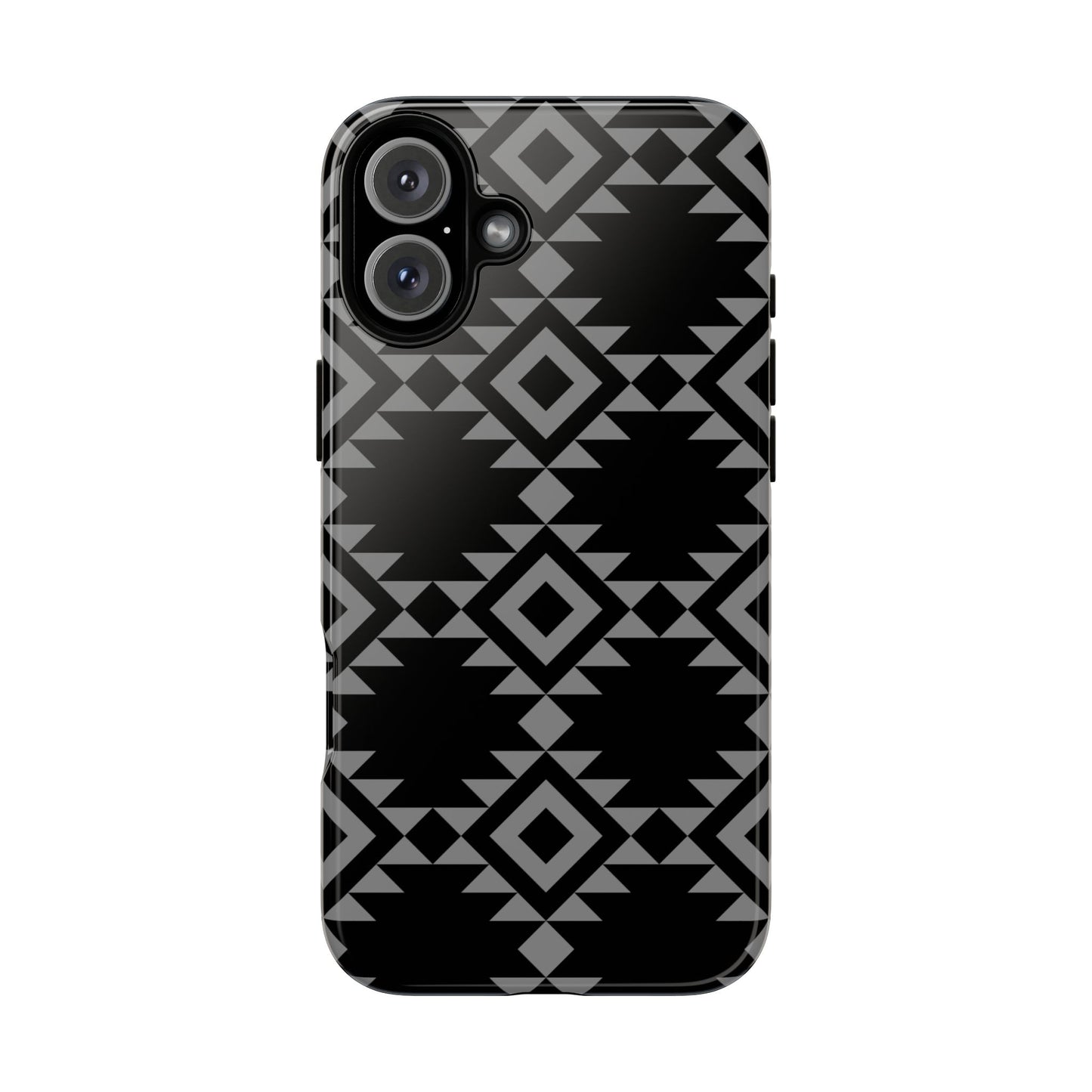iPHONE Tribal Pattern Black and Grey Tough Phone Case | MADE FOR HIM AND HER