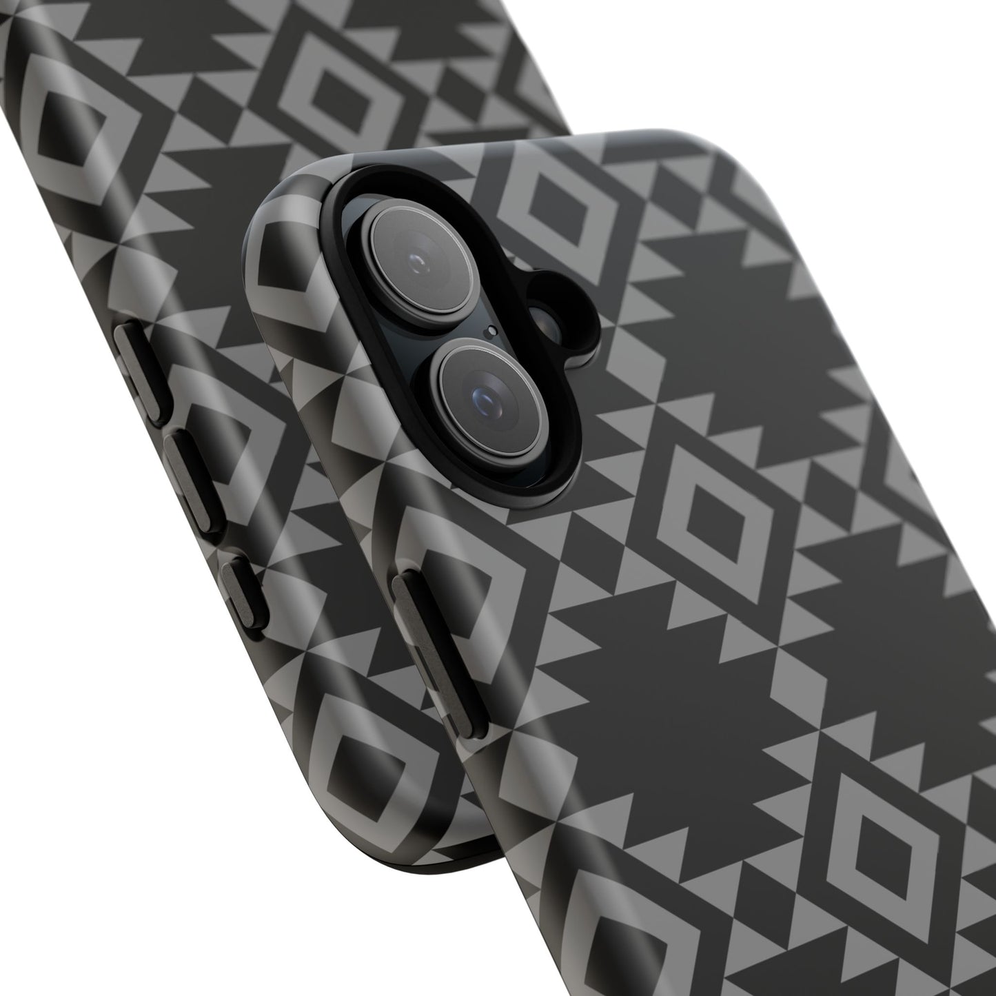 iPHONE Tribal Pattern Black and Grey Tough Phone Case | MADE FOR HIM AND HER