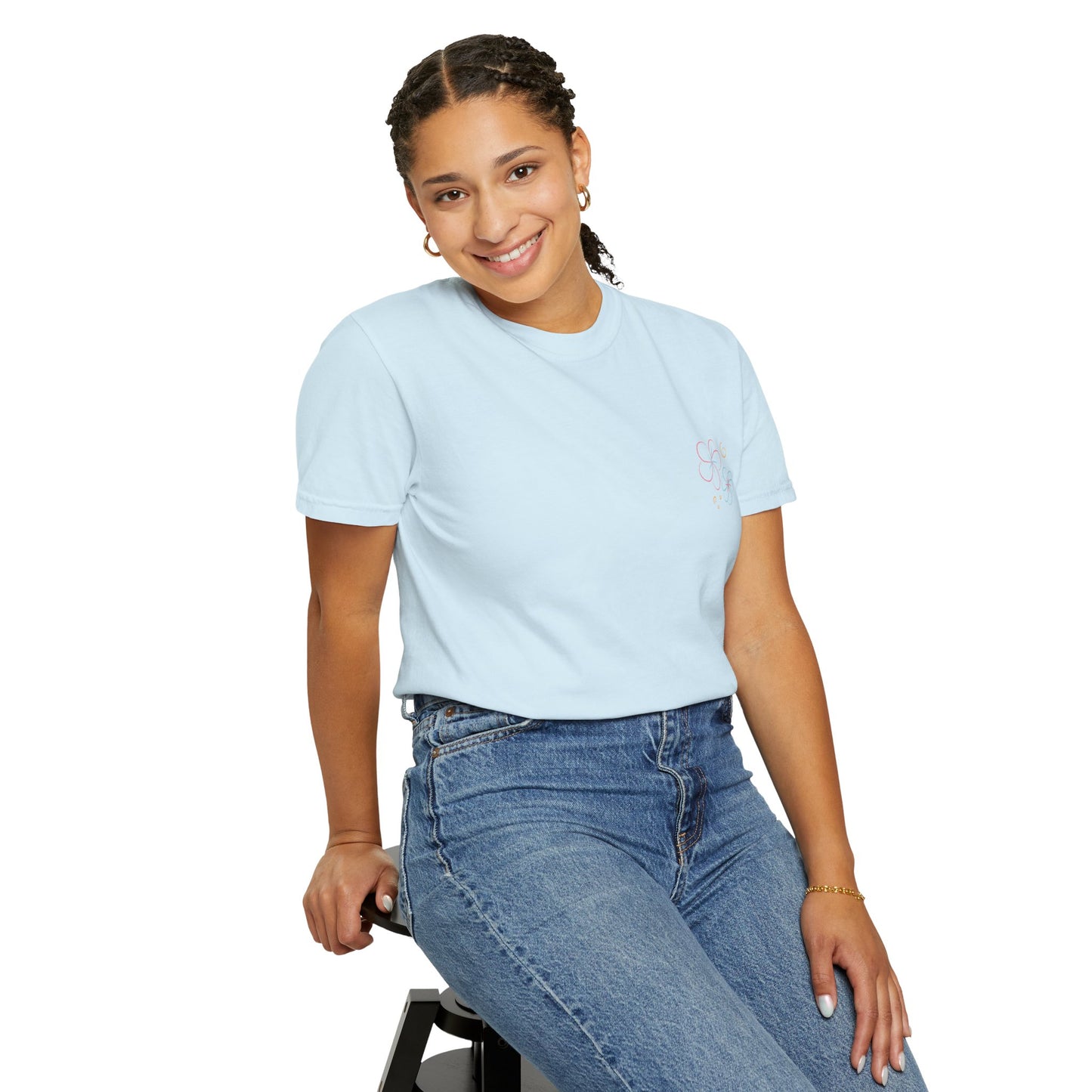 Pastel Hibiscus Logo Garment-Dyed Tee l Summer Essential