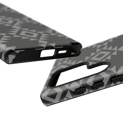SAMSUNG Tribal Pattern Black and Grey Tough Phone Case | MADE FOR HIM AND HER