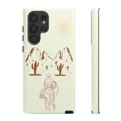 SAMSUNG Cowboy Riding into the Sunset Tough Phone Case