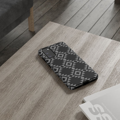 SAMSUNG Tribal Pattern Black and Grey Tough Phone Case | MADE FOR HIM AND HER
