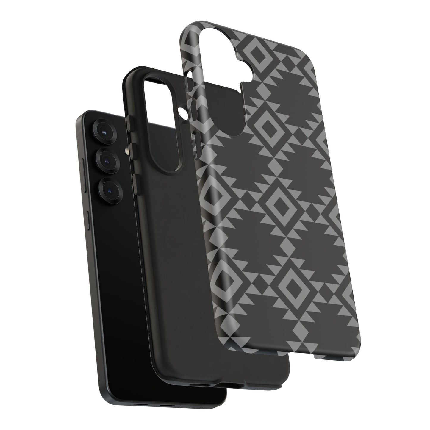 SAMSUNG Tribal Pattern Black and Grey Tough Phone Case | MADE FOR HIM AND HER