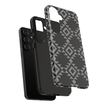SAMSUNG Tribal Pattern Black and Grey Tough Phone Case | MADE FOR HIM AND HER