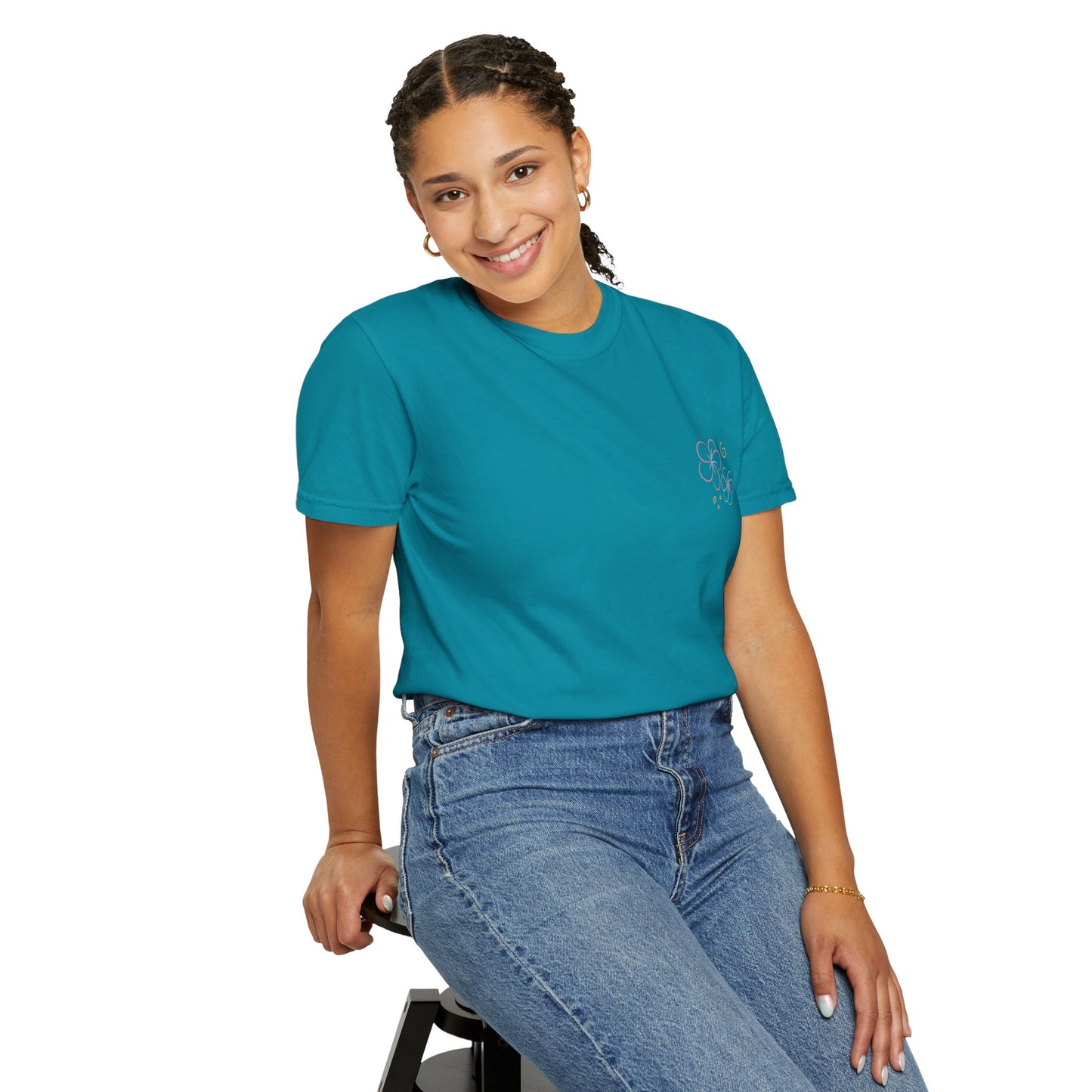 Pastel Hibiscus Logo Garment-Dyed Tee l Summer Essential
