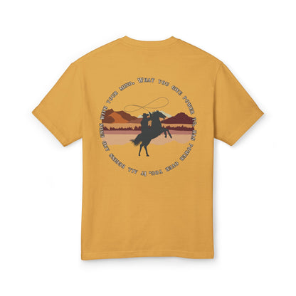 Bohemian Cowboy Graphic Tee - Unisex Heavyweight Cotton T-Shirt