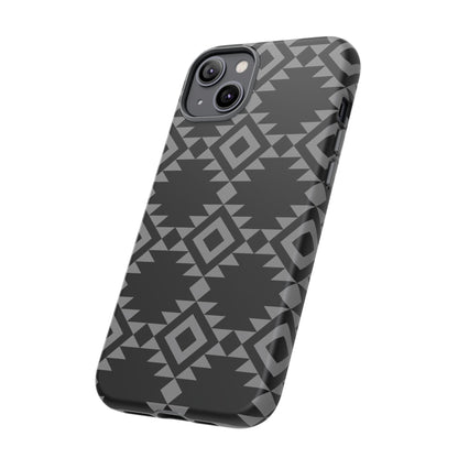 iPHONE Tribal Pattern Black and Grey Tough Phone Case | MADE FOR HIM AND HER