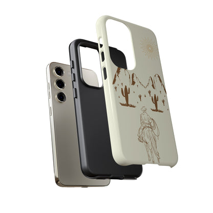 SAMSUNG Cowboy Riding into the Sunset Tough Phone Case