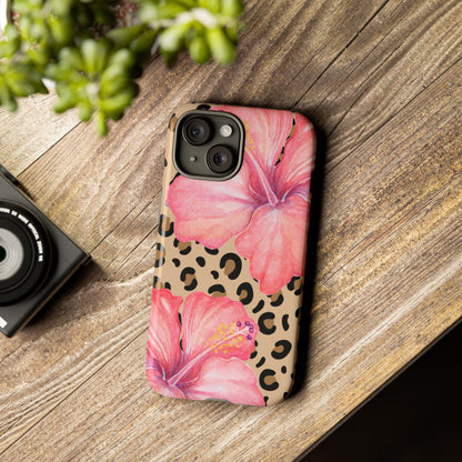 Leopard and Hibiscus iPHONE Tough Cases l Perfect for the Summer