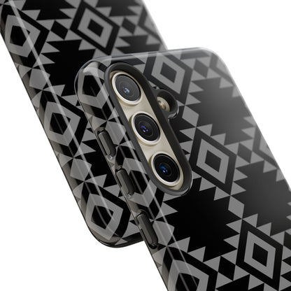 SAMSUNG Tribal Pattern Black and Grey Tough Phone Case | MADE FOR HIM AND HER