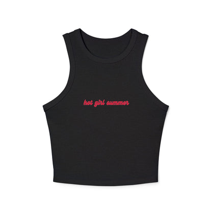 "Hot Girl Summer" Micro Rib Racer Tank Top | Trendy Summer Apparel