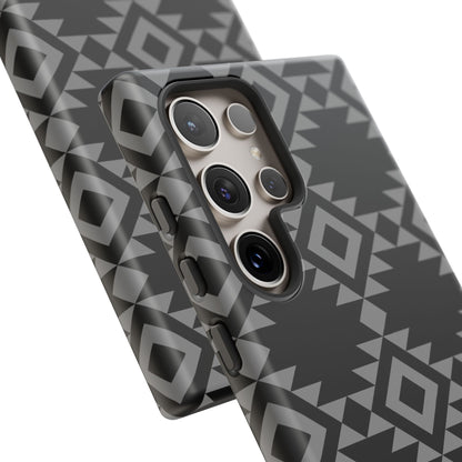 SAMSUNG Tribal Pattern Black and Grey Tough Phone Case | MADE FOR HIM AND HER