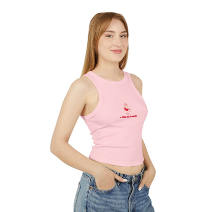 "A Little Bit Dramatic" - Cute Women's Micro Rib Racer Tank Top