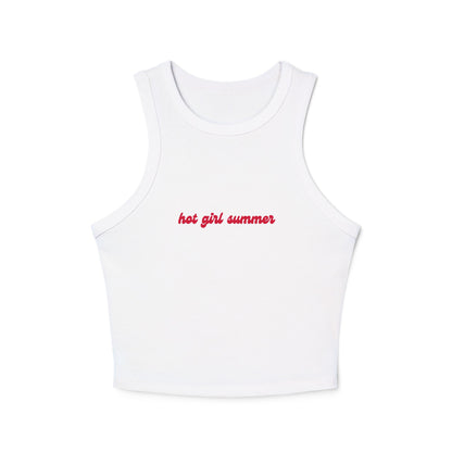 "Hot Girl Summer" Micro Rib Racer Tank Top | Trendy Summer Apparel