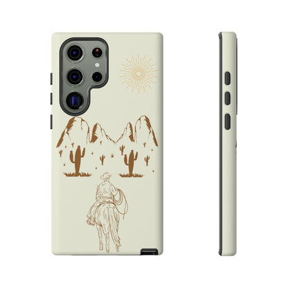 SAMSUNG Cowboy Riding into the Sunset Tough Phone Case