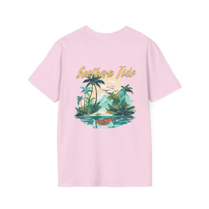 "Southern Tide" Tropical T-Shirt l Unisex Softstyle Tee, Summer Apparel