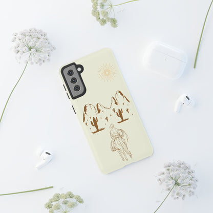SAMSUNG Cowboy Riding into the Sunset Tough Phone Case