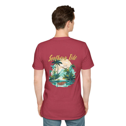 "Southern Tide" Tropical T-Shirt l Unisex Softstyle Tee, Summer Apparel