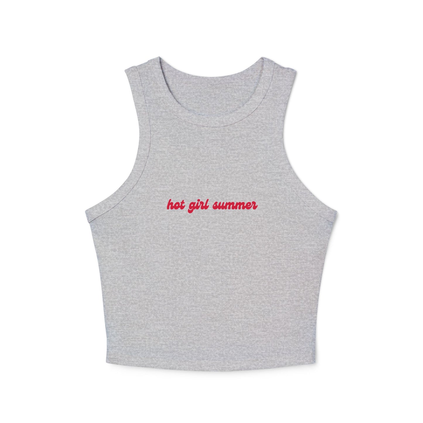 "Hot Girl Summer" Micro Rib Racer Tank Top | Trendy Summer Apparel