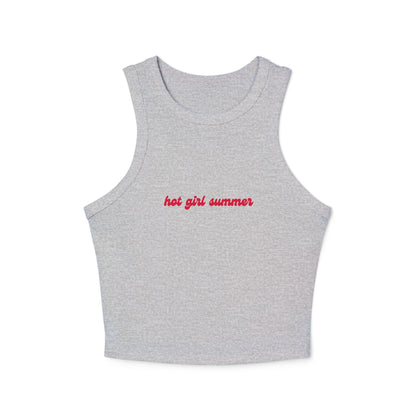 "Hot Girl Summer" Micro Rib Racer Tank Top | Trendy Summer Apparel