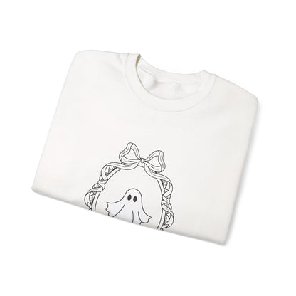 Cute Ghost Crewneck Sweatshirt | Cozy Unisex Fall Apparel, Halloween Outfit, Spooky Season Gift, Casual Comfort